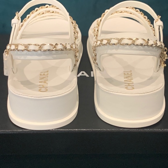 SOLD-Chanel Sandals Size 39 - Picture 3 of 6